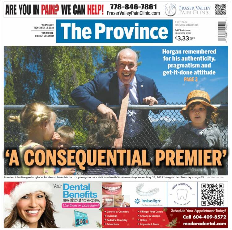 Portada de The Province (Canadá)