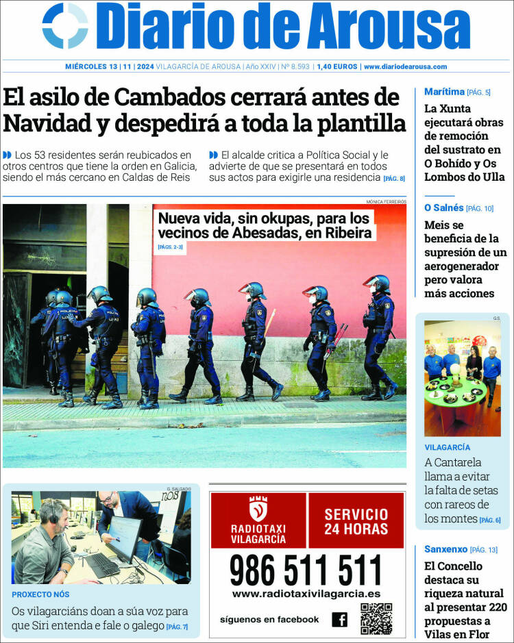 Portada de Diario de Arousa (España)