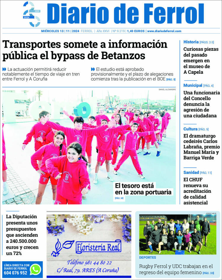 Portada de Diario de Ferrol (España)