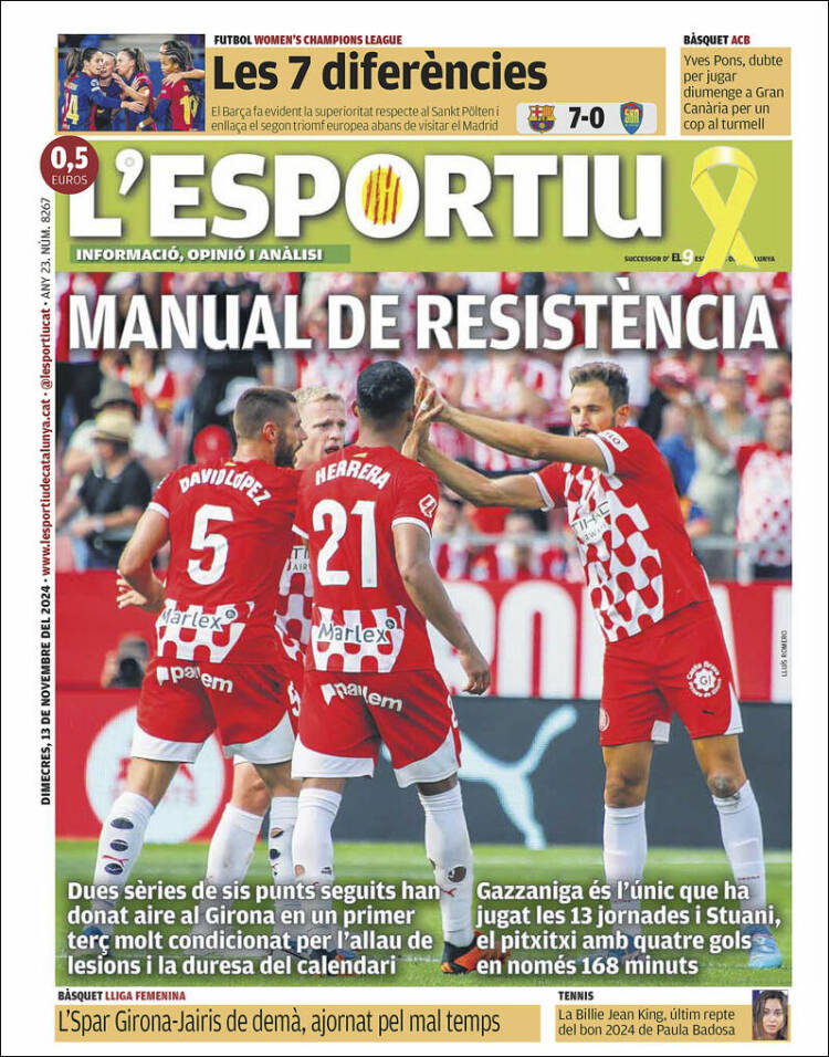 Portada de L'Esportiu : Girona (España)