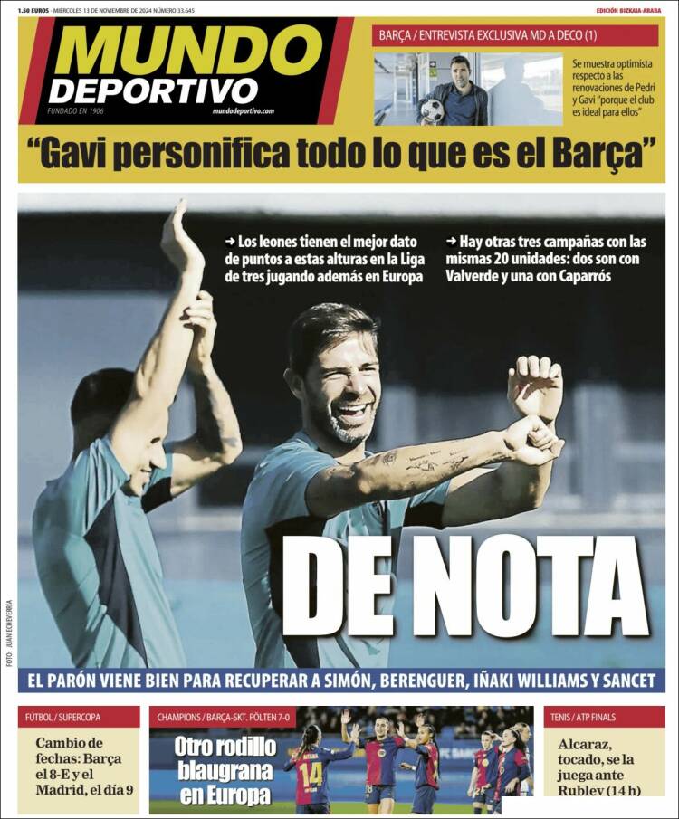 Portada de Mundo Deportivo Bizkaia (España)