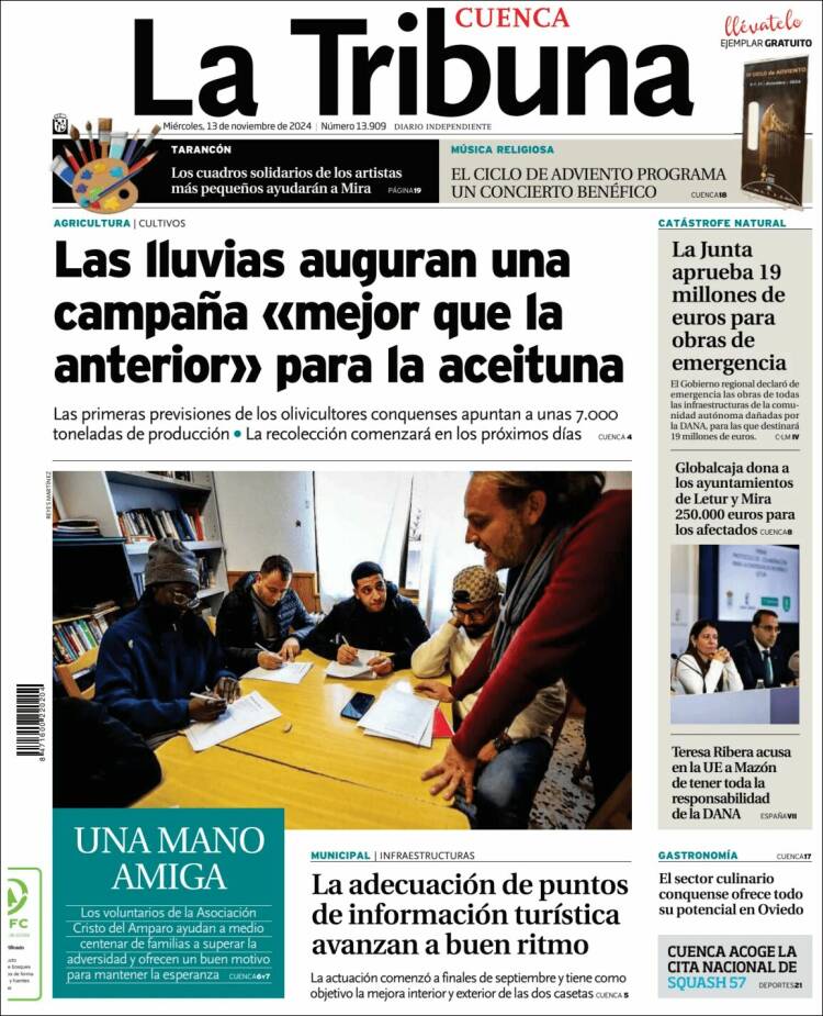 Portada de La Tribuna de Cuenca (España)