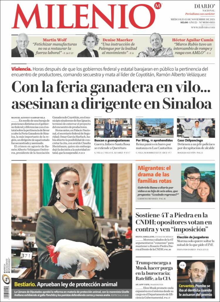 Portada de Milenio (México)