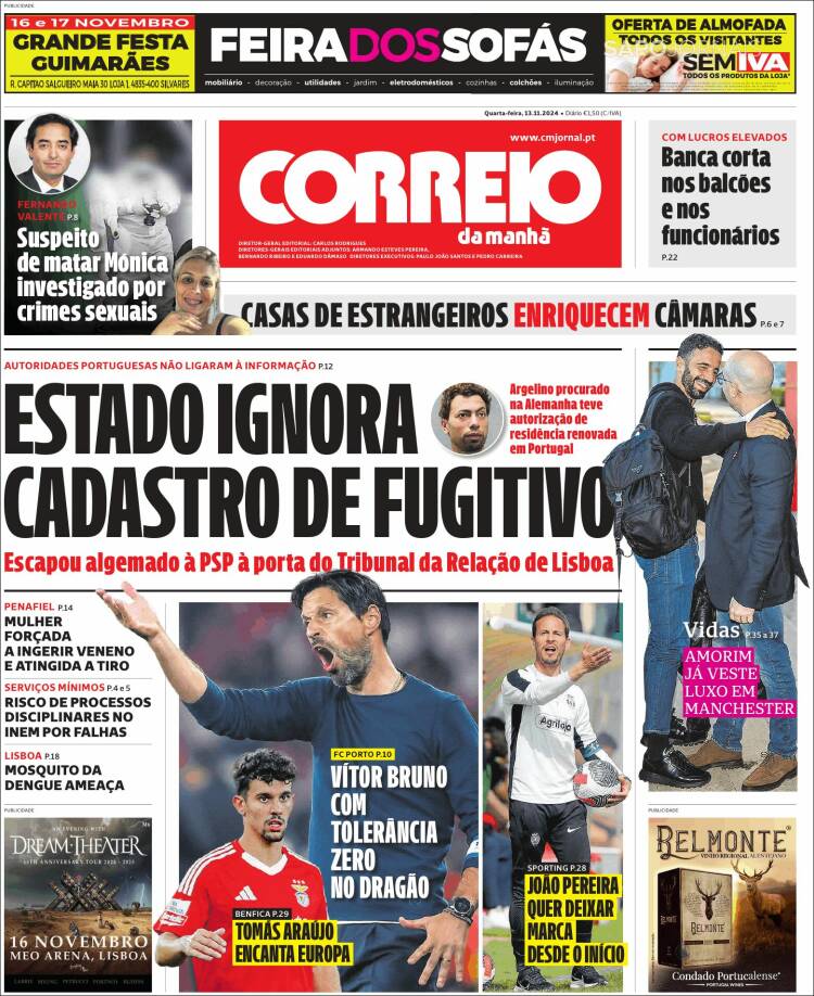 Portada de Correio da Manhã (Portugal)