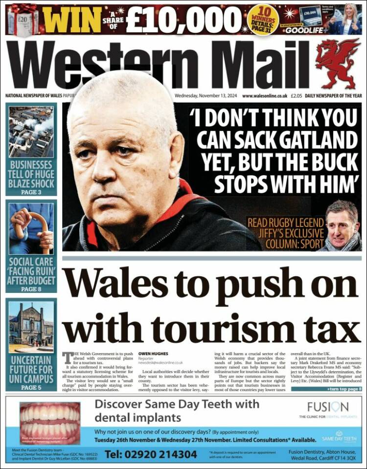Portada de Western Mail (United Kingdom)