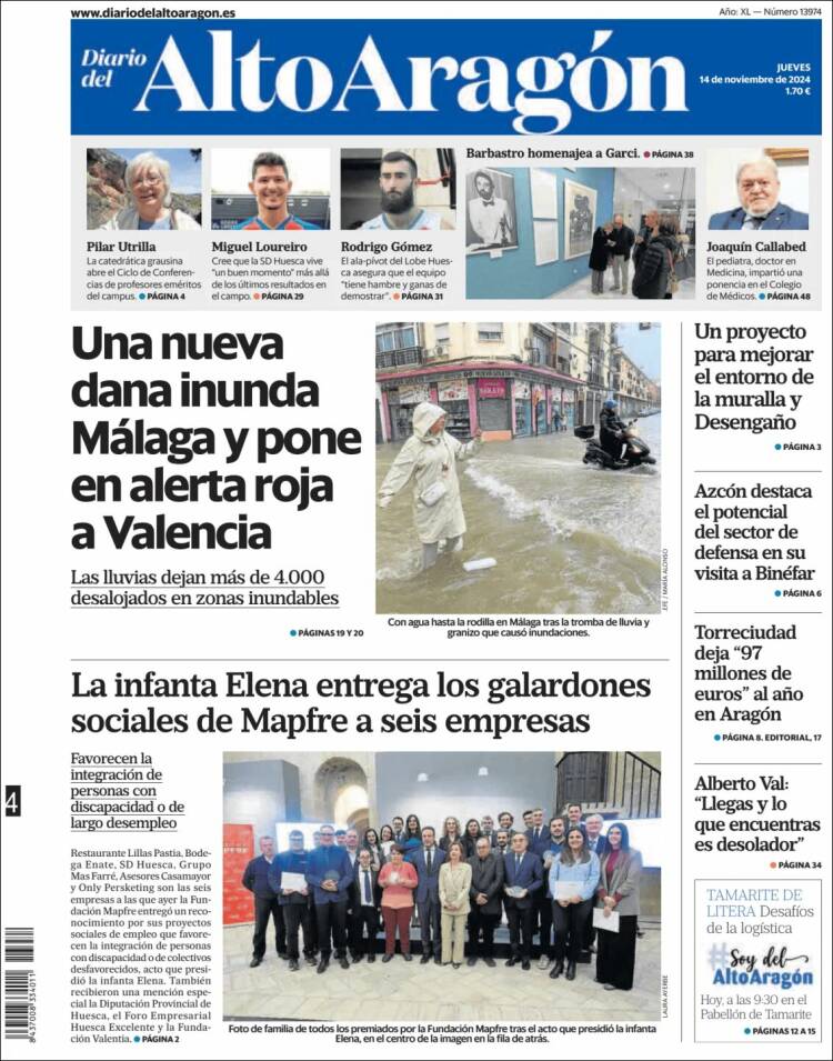 Portada de Diario del AltoAragón (España)