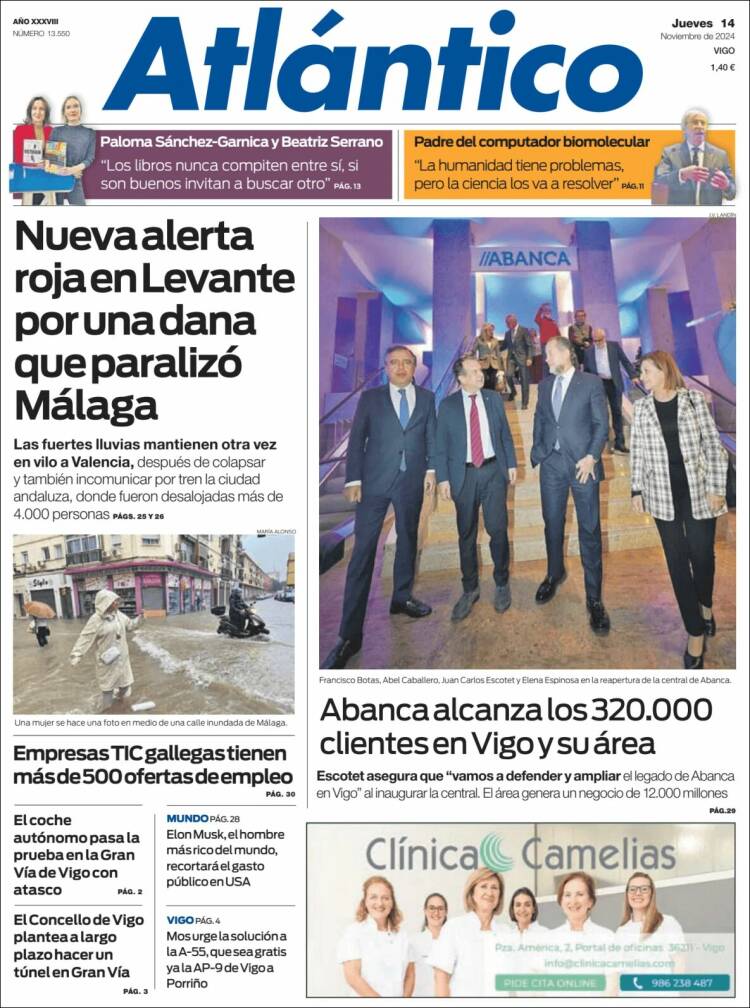 Portada de Atlántico Diario (España)