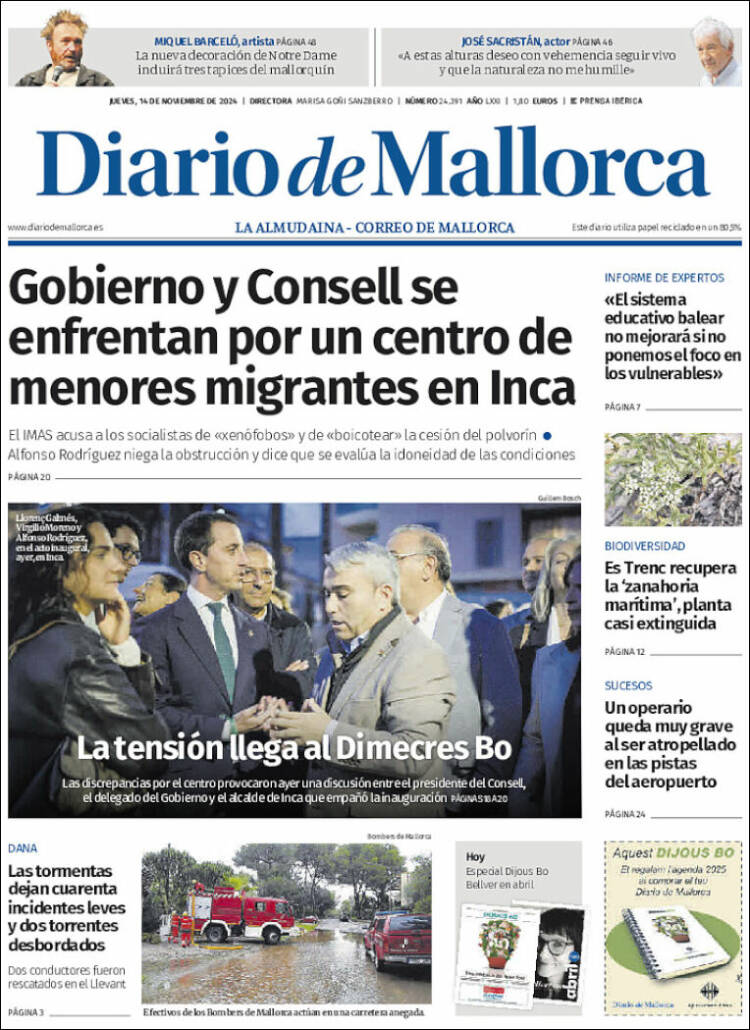 Portada de Diario de Mallorca (España)