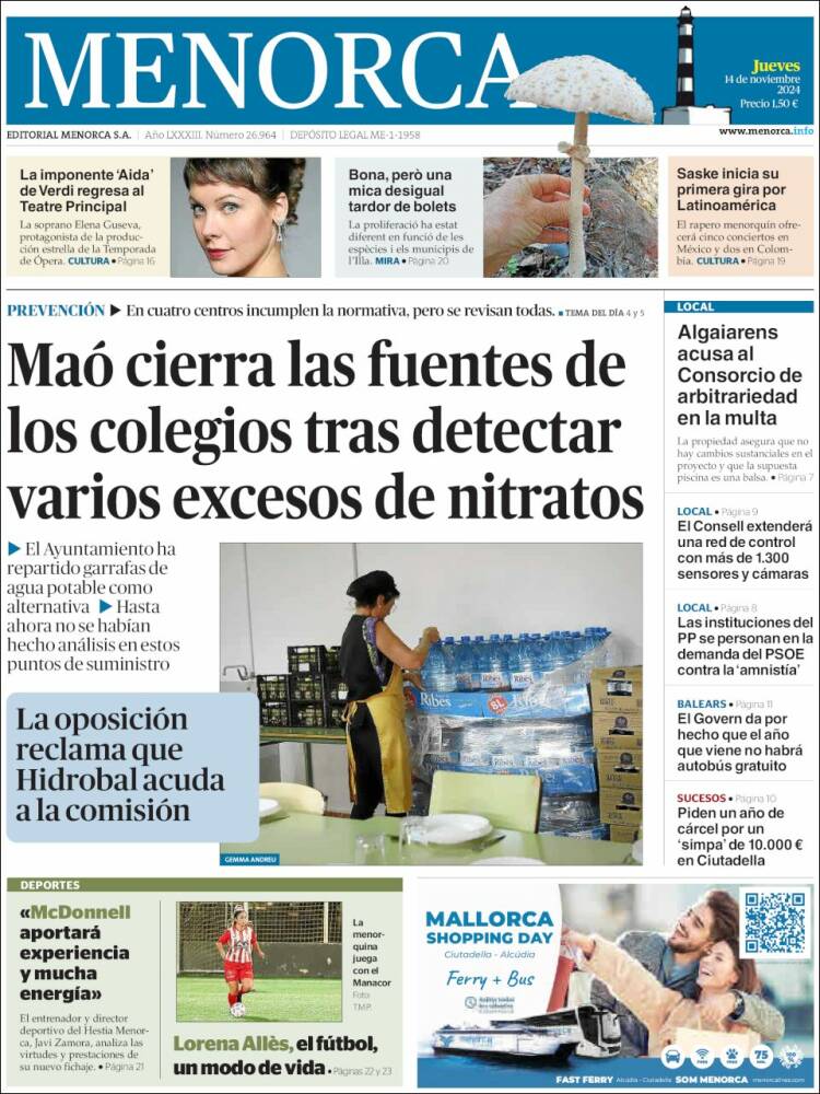 Portada de Menorca - Diario Insular (España)