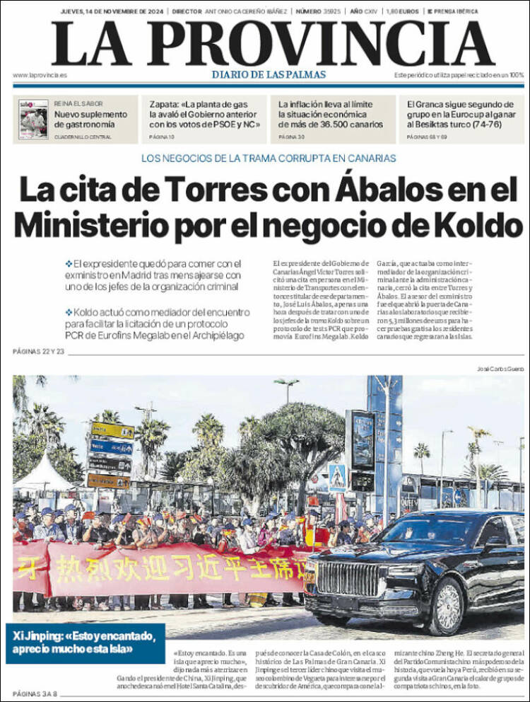Portada de La Provincia (España)