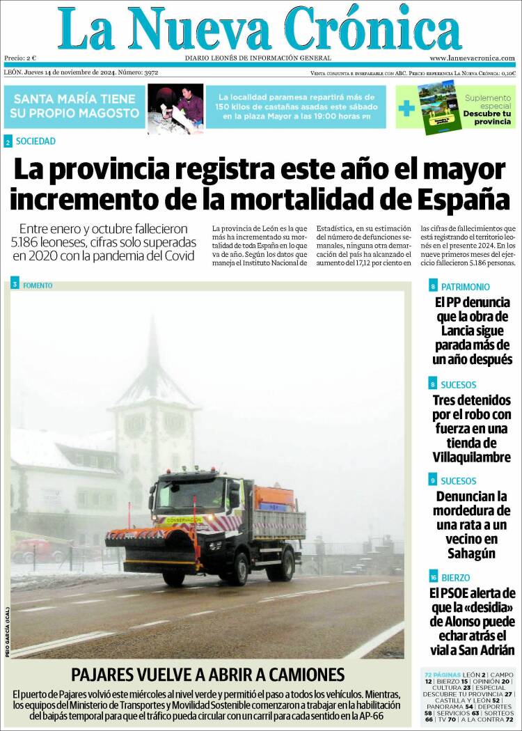 Portada de La Nueva Crónica (España)