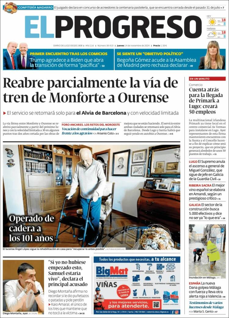 Portada de El Progreso (España)