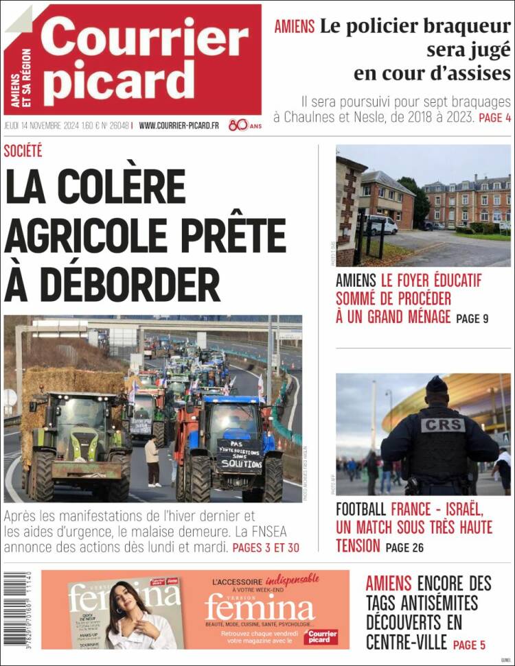 Portada de Courrier Picard (Francia)