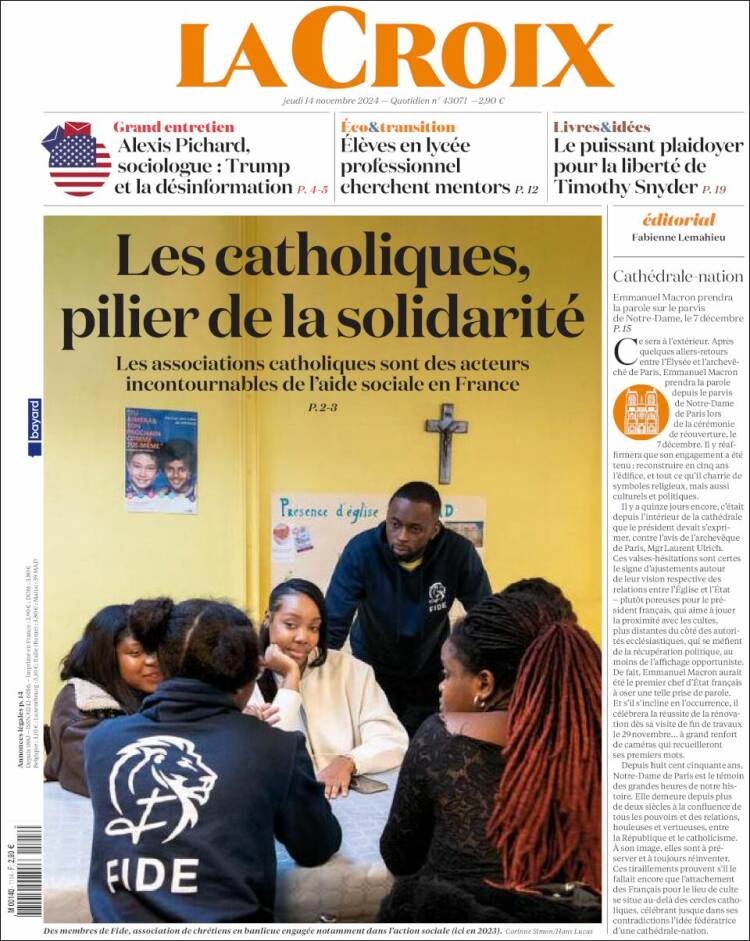 Portada de La Croix (Francia)