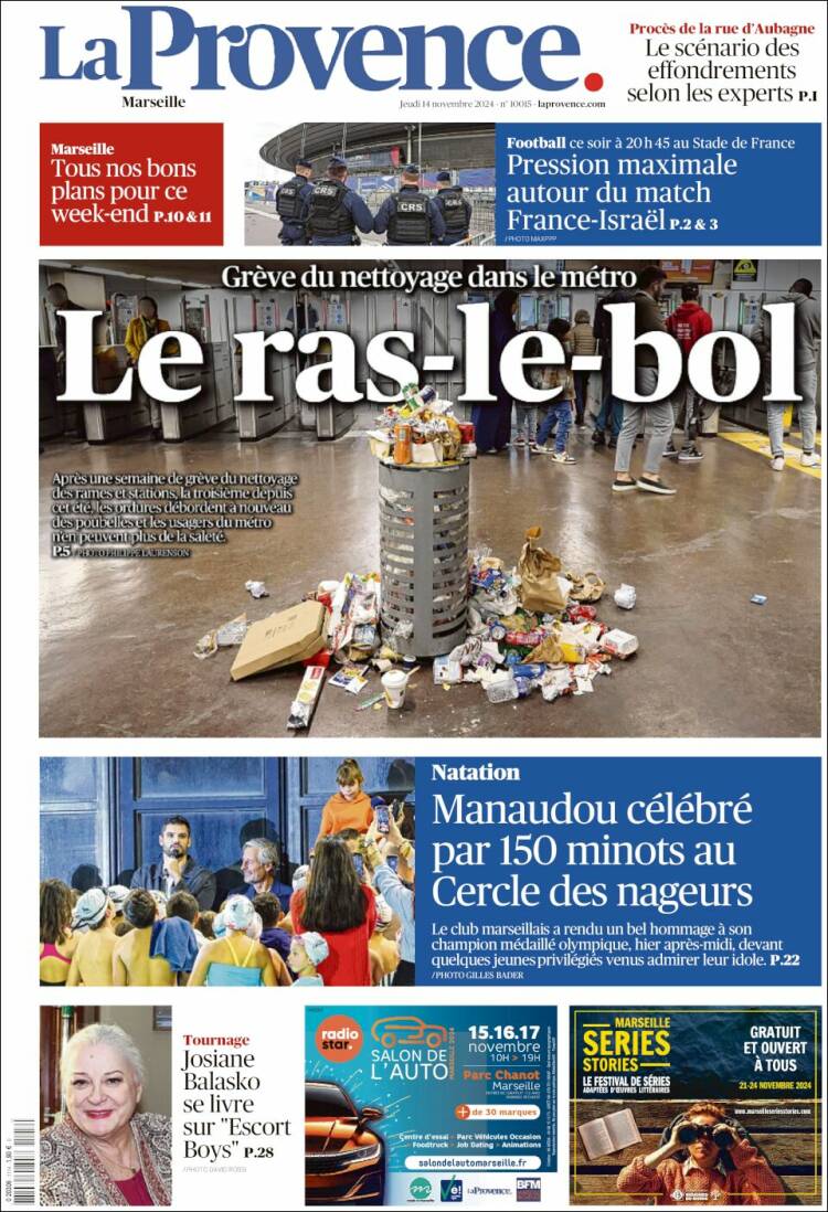 Portada de La Provence (Francia)