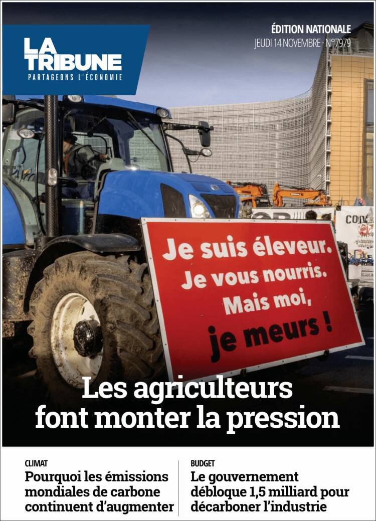 Portada de La Tribune (Francia)