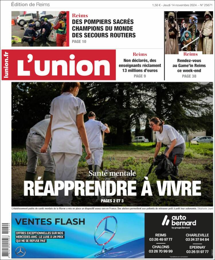Portada de L'Union (Francia)
