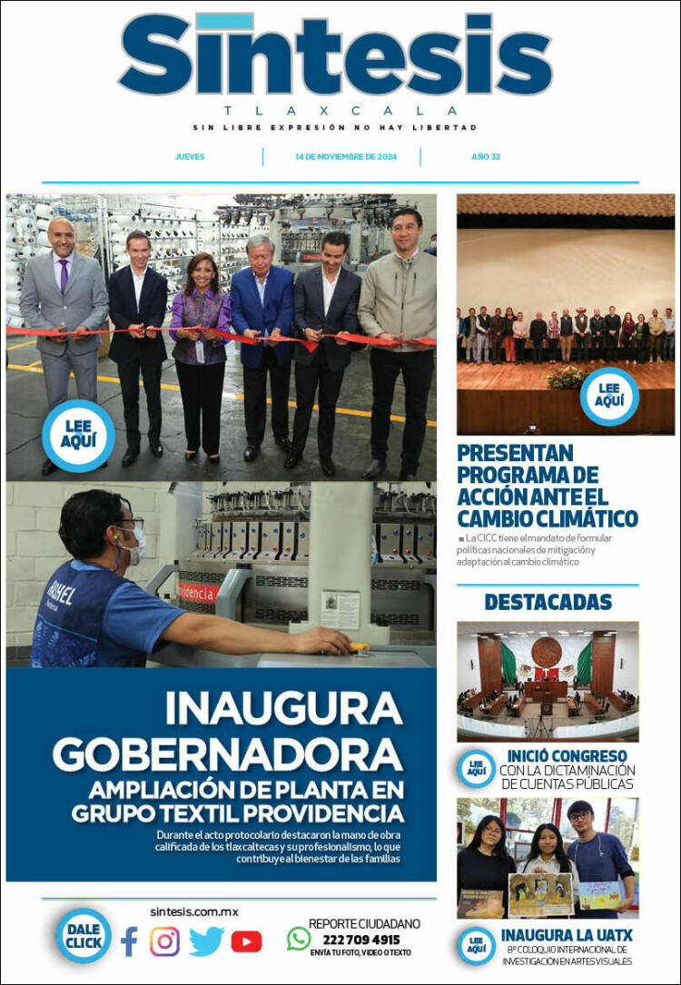 Portada de Síntesis de Tlaxcala (M&eacute;xico)