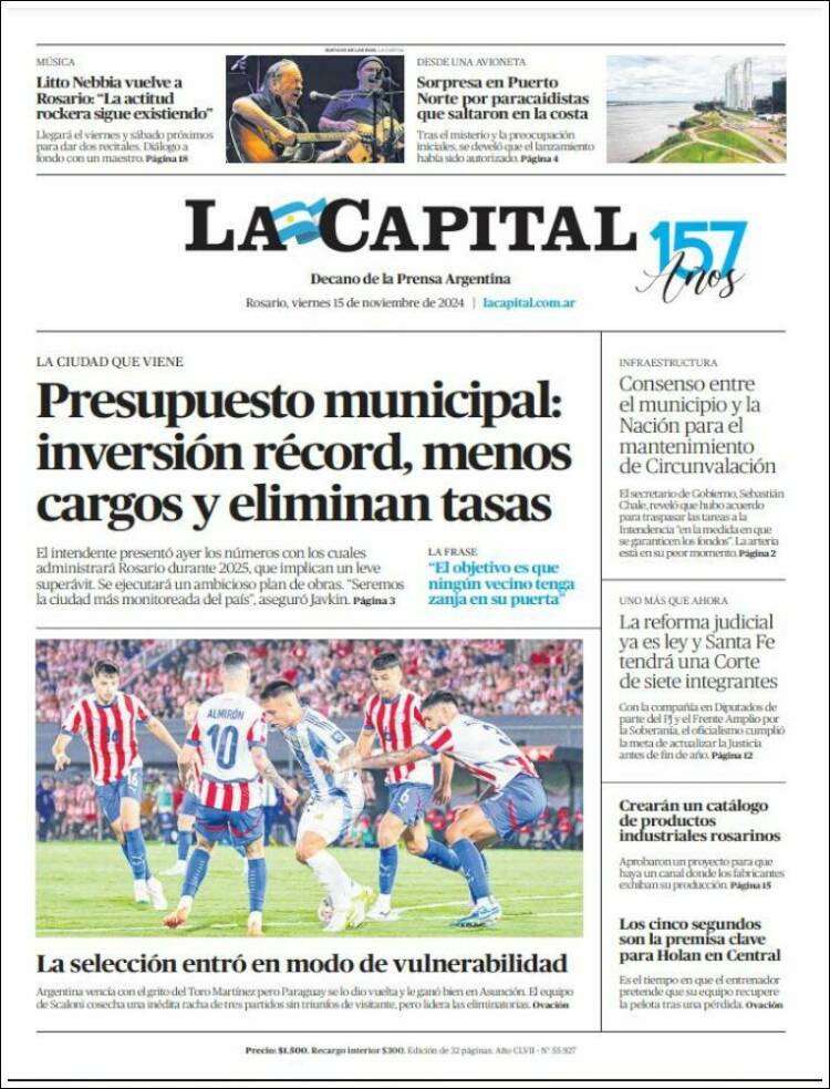 Portada de La Capital - Rosario (Argentina)