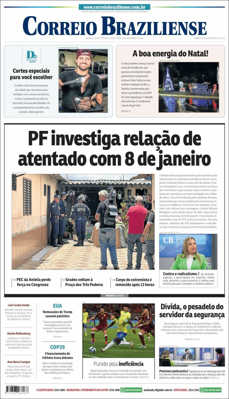 Portada de Correio Braziliense (Brasil)