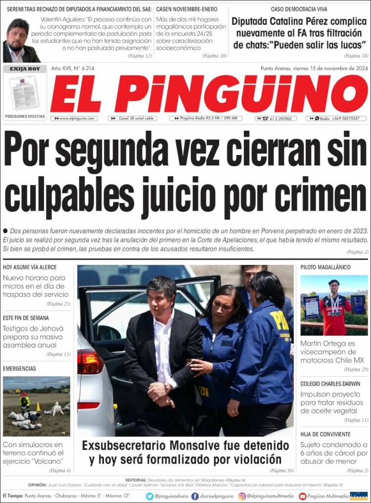 Portada de El Pingüino (Chile)