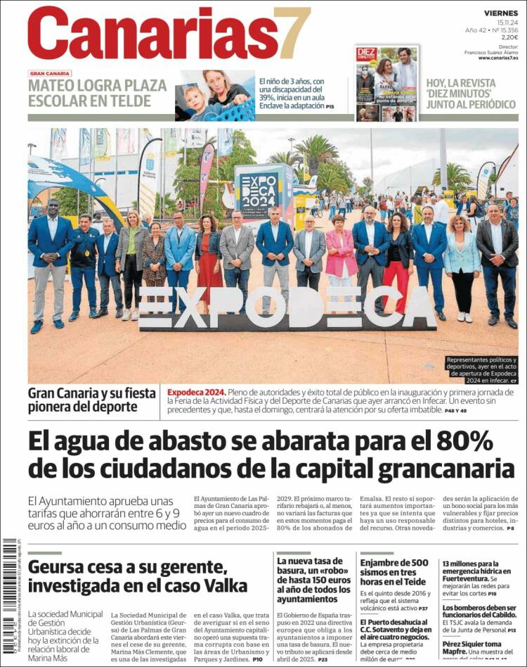 Portada de Canarias 7 (Spain)