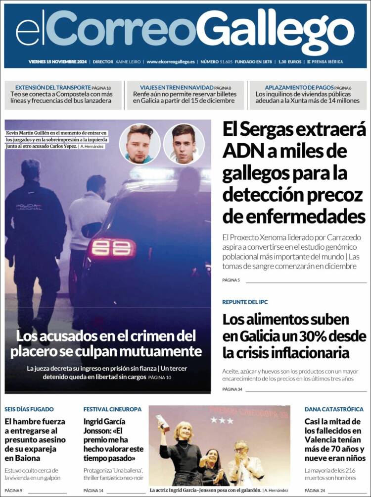 Portada de El Correo Gallego (Spain)
