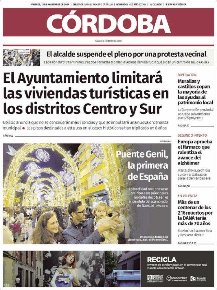 Portada de Diario de Córdoba (Spain)