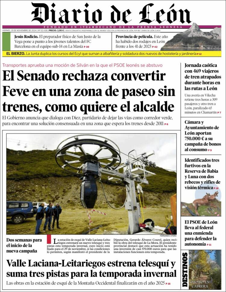 Portada de Diario de León (Spain)