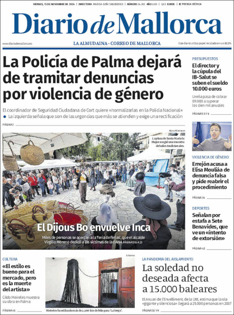 Portada de Diario de Mallorca (Spain)
