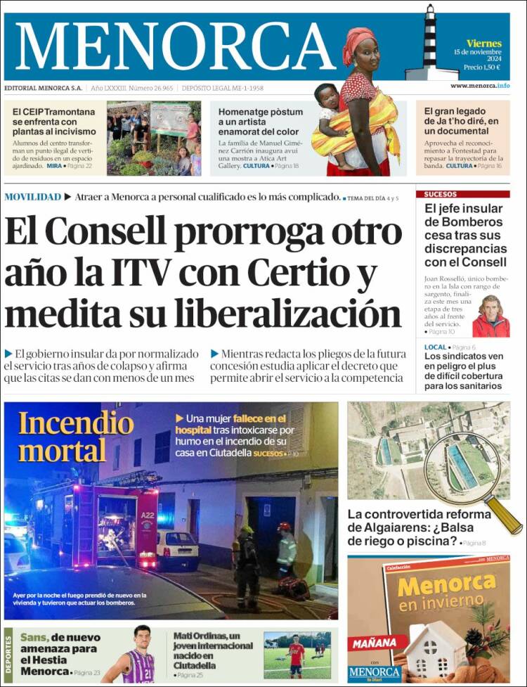 Portada de Menorca - Diario Insular (Spain)