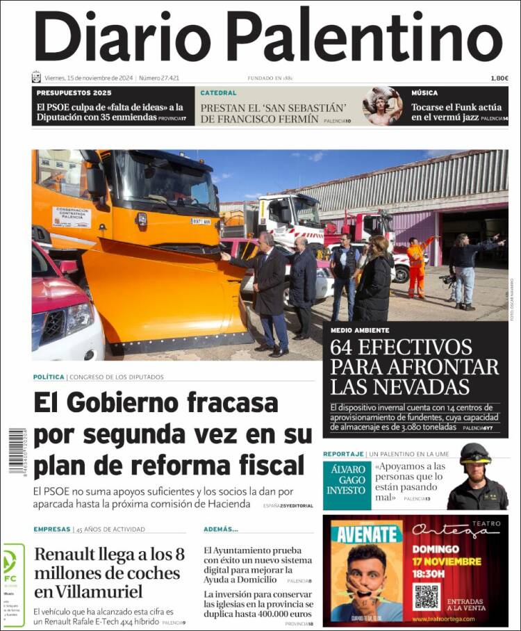 Portada de Diario Palentino (Spain)