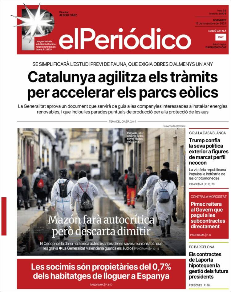 Portada de El Periódico de Catalunya (Spain)