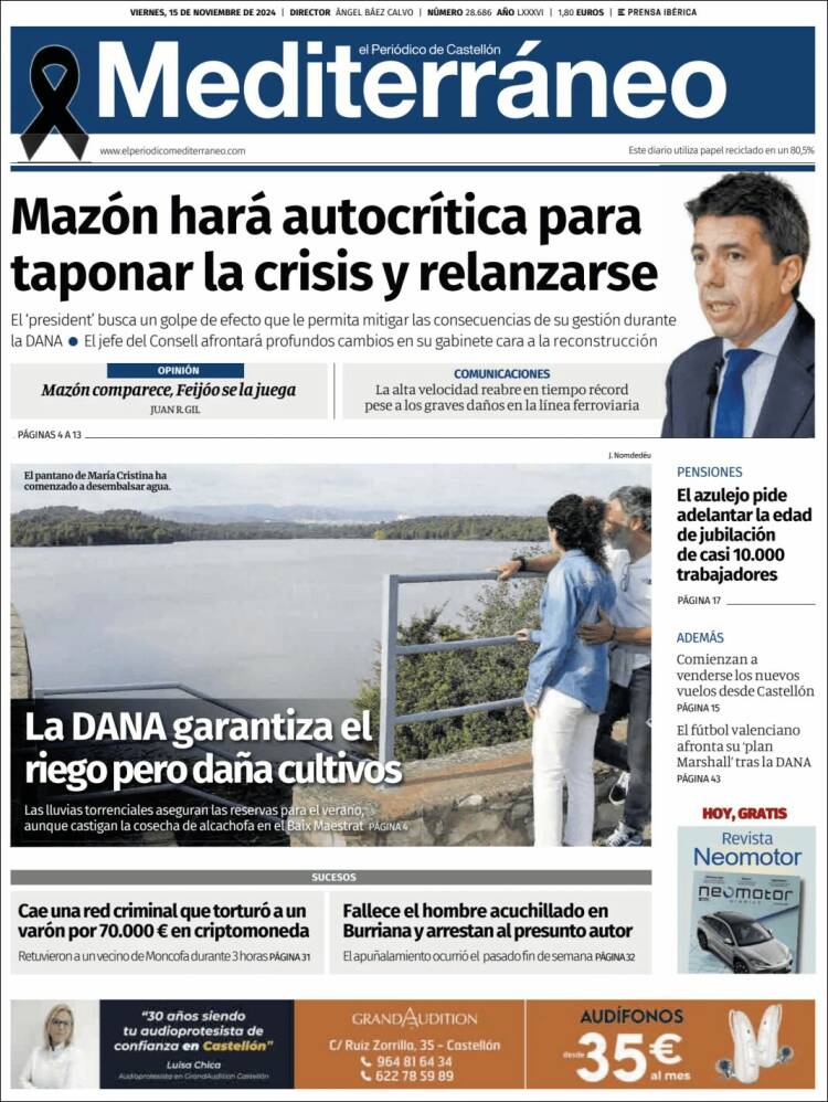 Portada de El Periódico Mediterraneo (Spain)