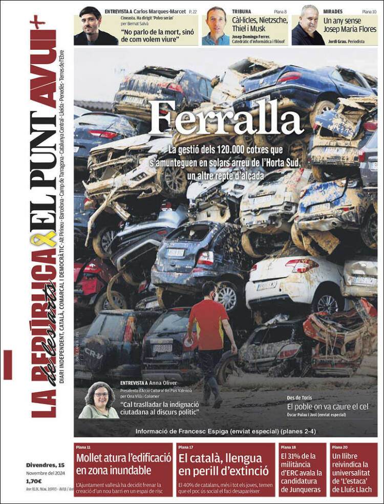 Portada de El Punt Avui (Spain)