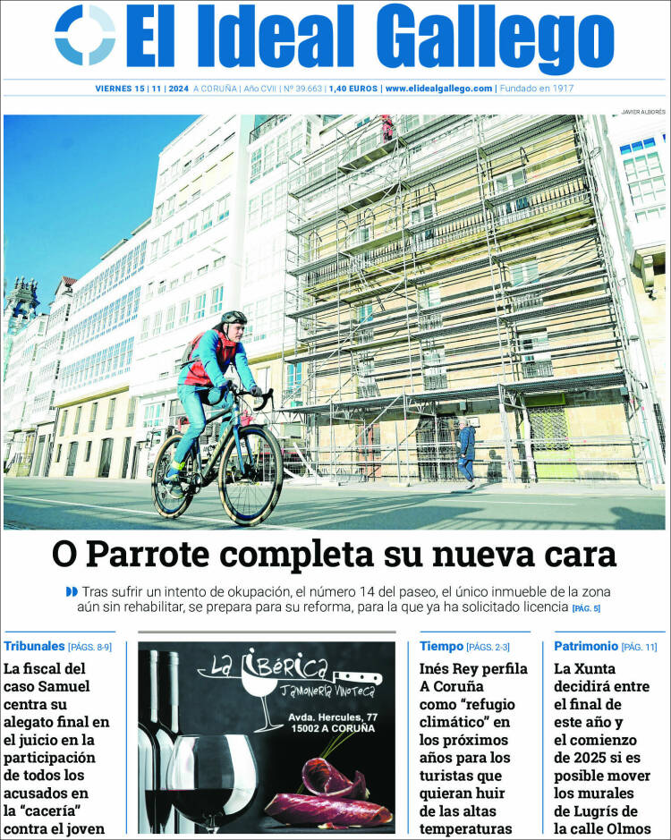 Portada de El Ideal Gallego (Spain)