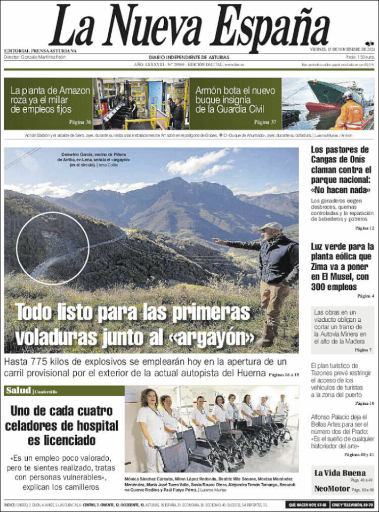Portada de La Nueva España (Spain)