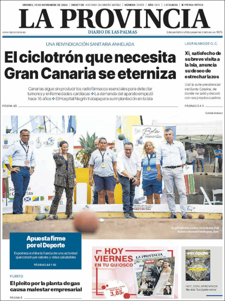 Portada de La Provincia (Spain)