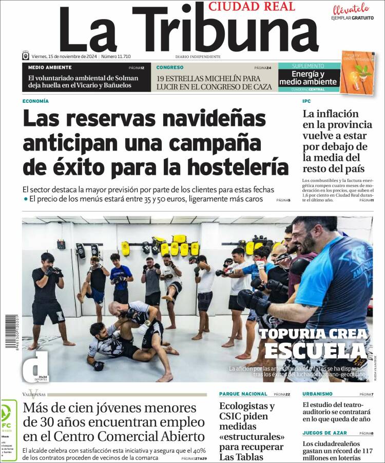 Portada de La Tribuna de Ciudad Real (Spain)