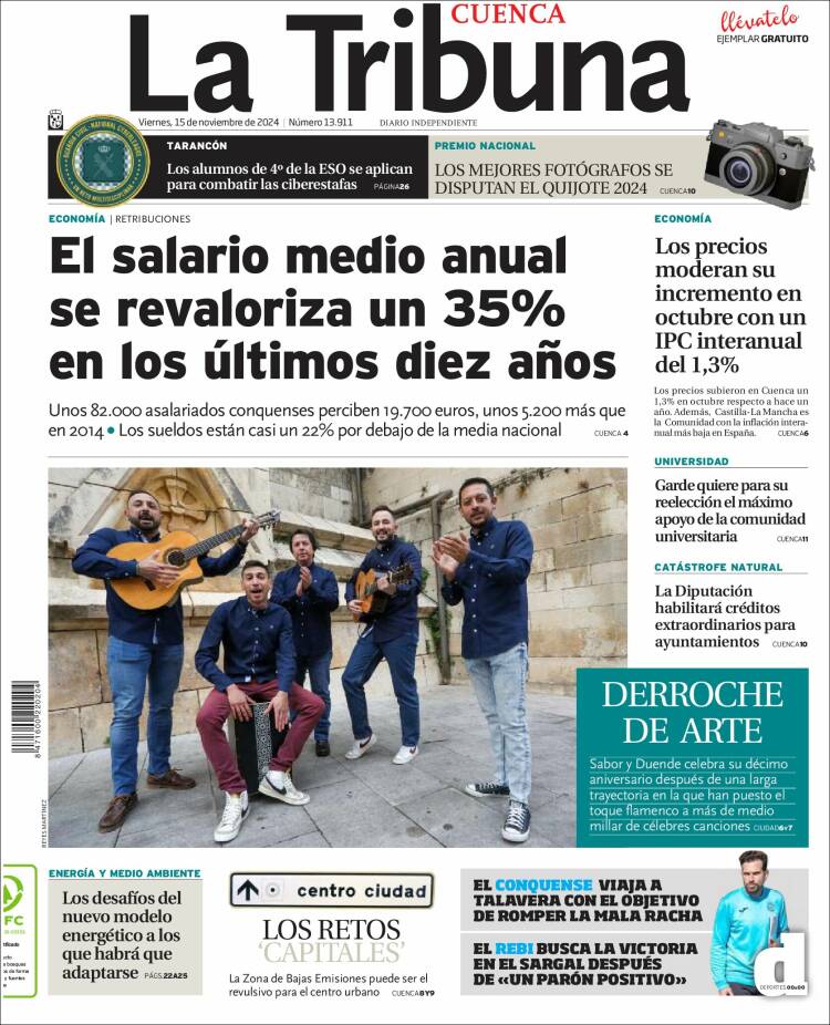 Portada de La Tribuna de Cuenca (Spain)