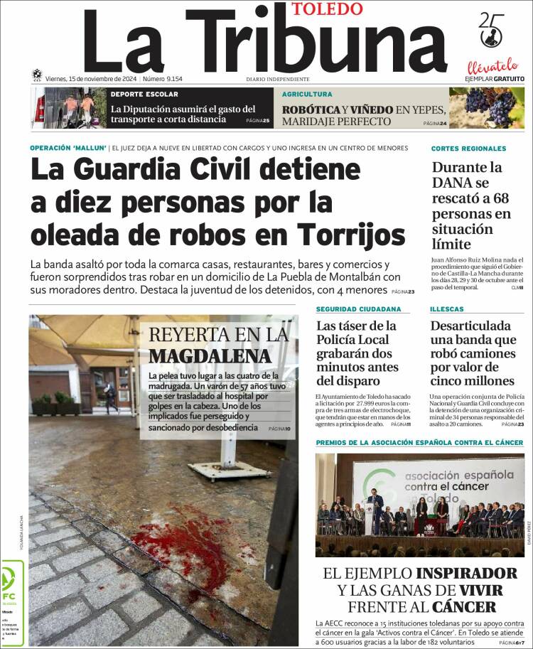 Portada de La Tribuna de Toledo (Spain)