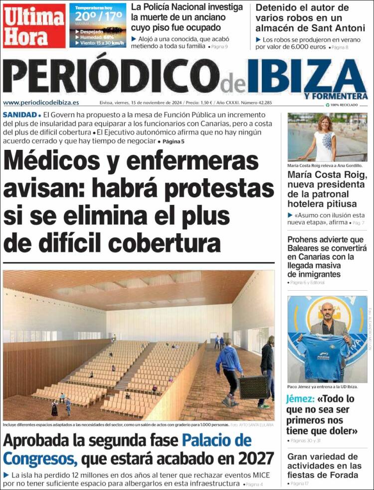 Portada de Periódico de Ibiza (Spain)