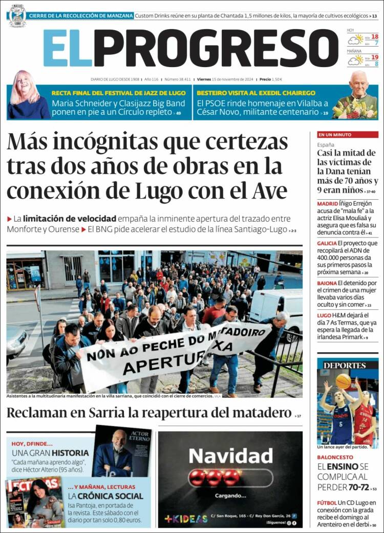 Portada de El Progreso (Spain)