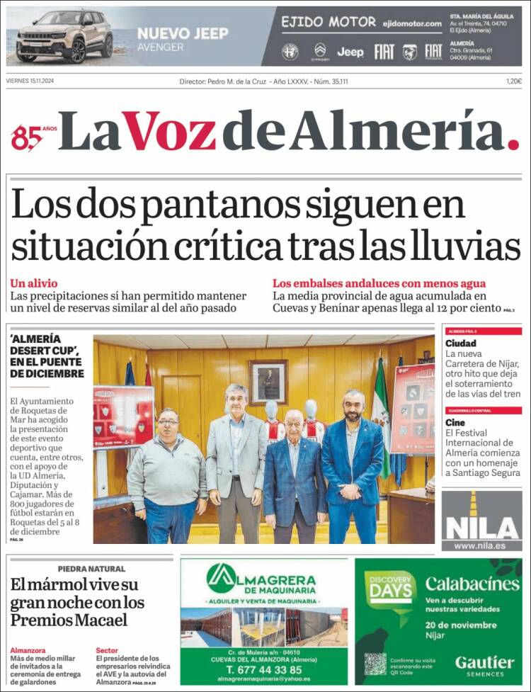 Portada de La Voz de Almería (Spain)