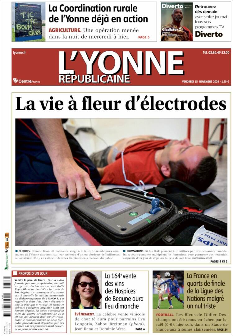 Portada de L'Yonne-Républicaine (Francia)