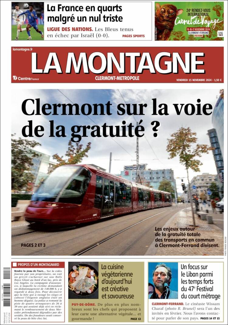 Portada de La Montagne (Francia)