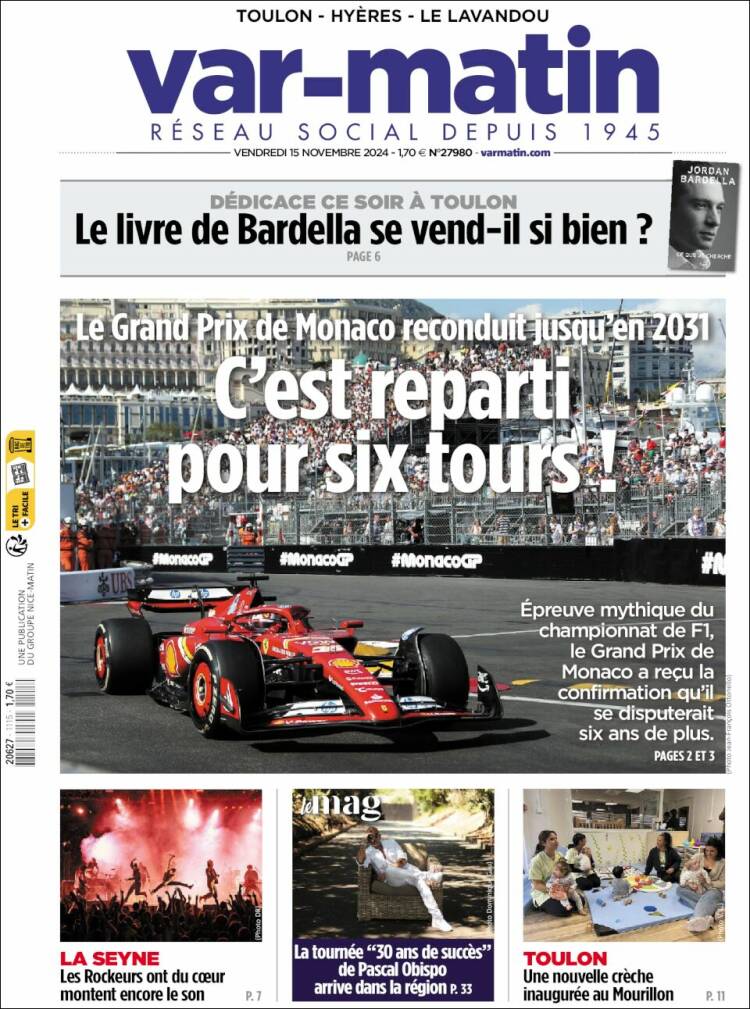 Portada de Var-Matin (Francia)