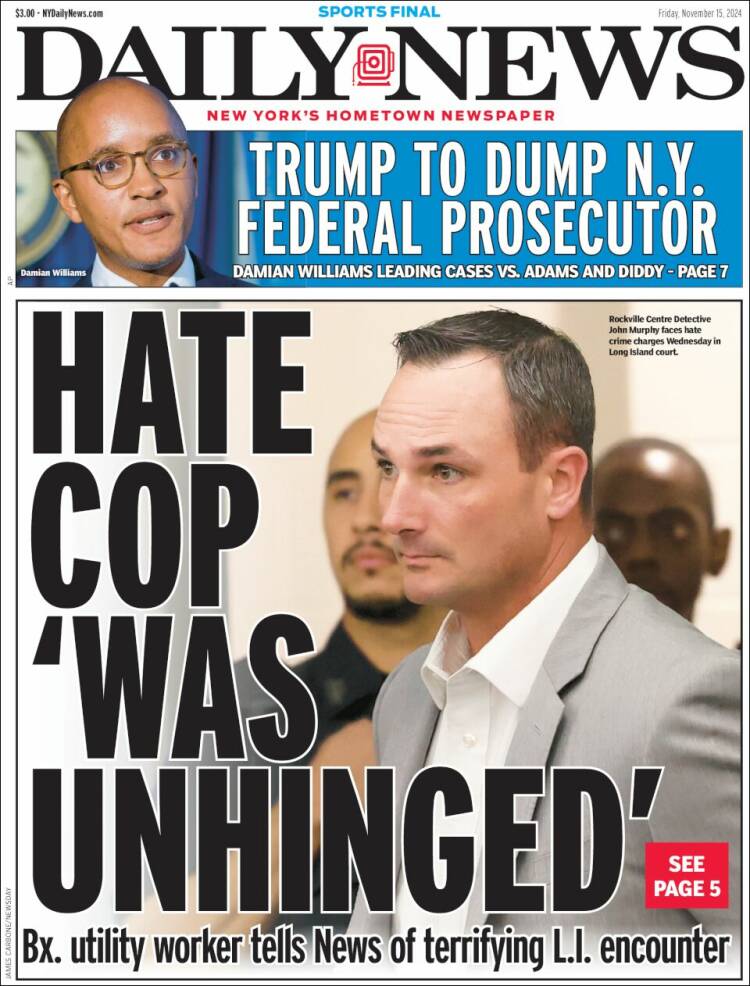 Portada de Daily News - New York (USA)