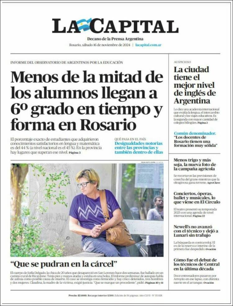 Portada de La Capital - Rosario (Argentina)