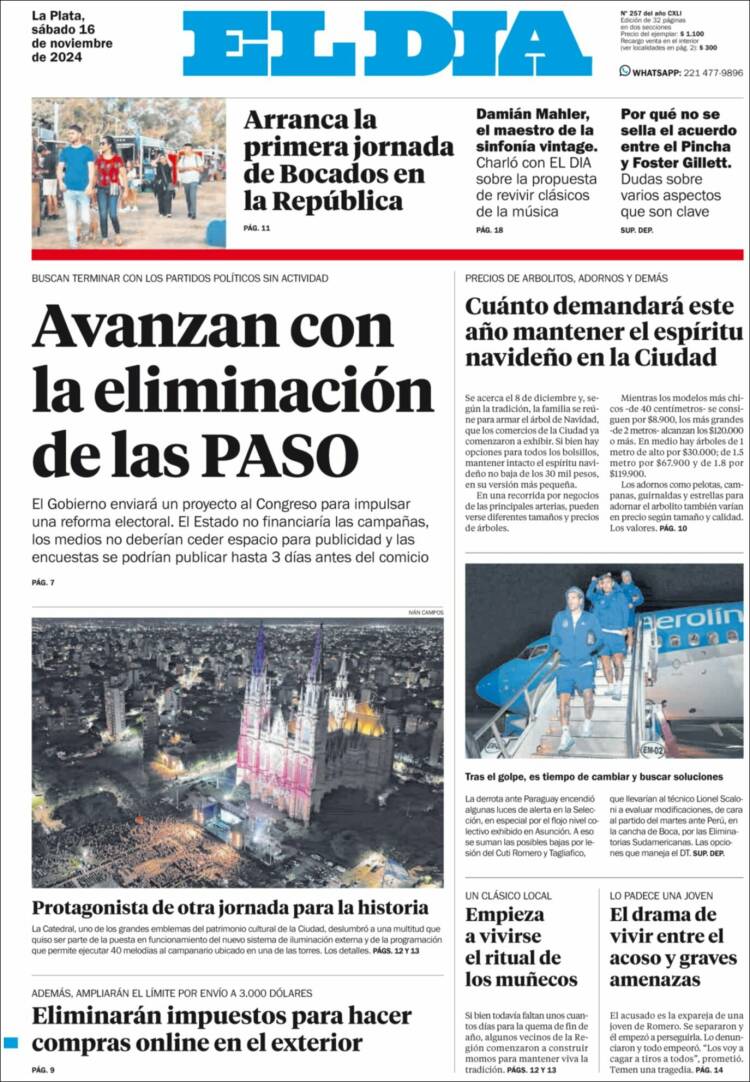 Portada de El Día de la Plata (Argentina)